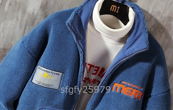 E36☆新品秋冬 中綿ジャケット 中綿コート ムートンコート メンズ アウター フリースジャケット ジャンパー 暖か「M~4XL」選択可_画像9