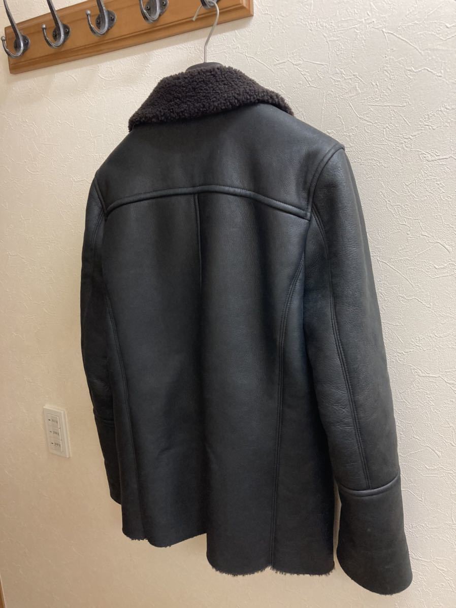VADEL ムートンジャケットコート レザージャケット 黒ハイブランド 30