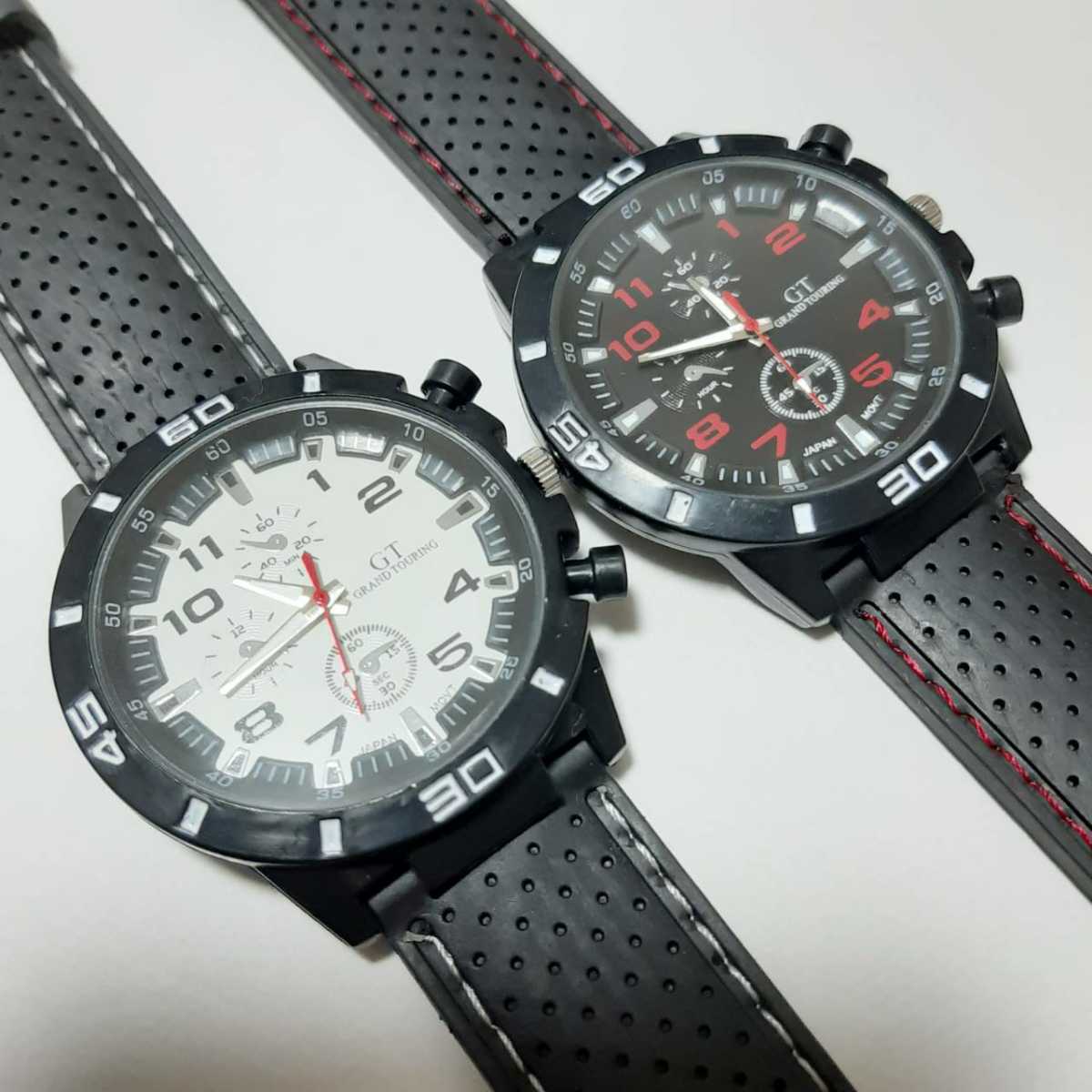 ヤフオク! - 新品 腕時計 スポーツ ビジネス 黒白の二本セット 1