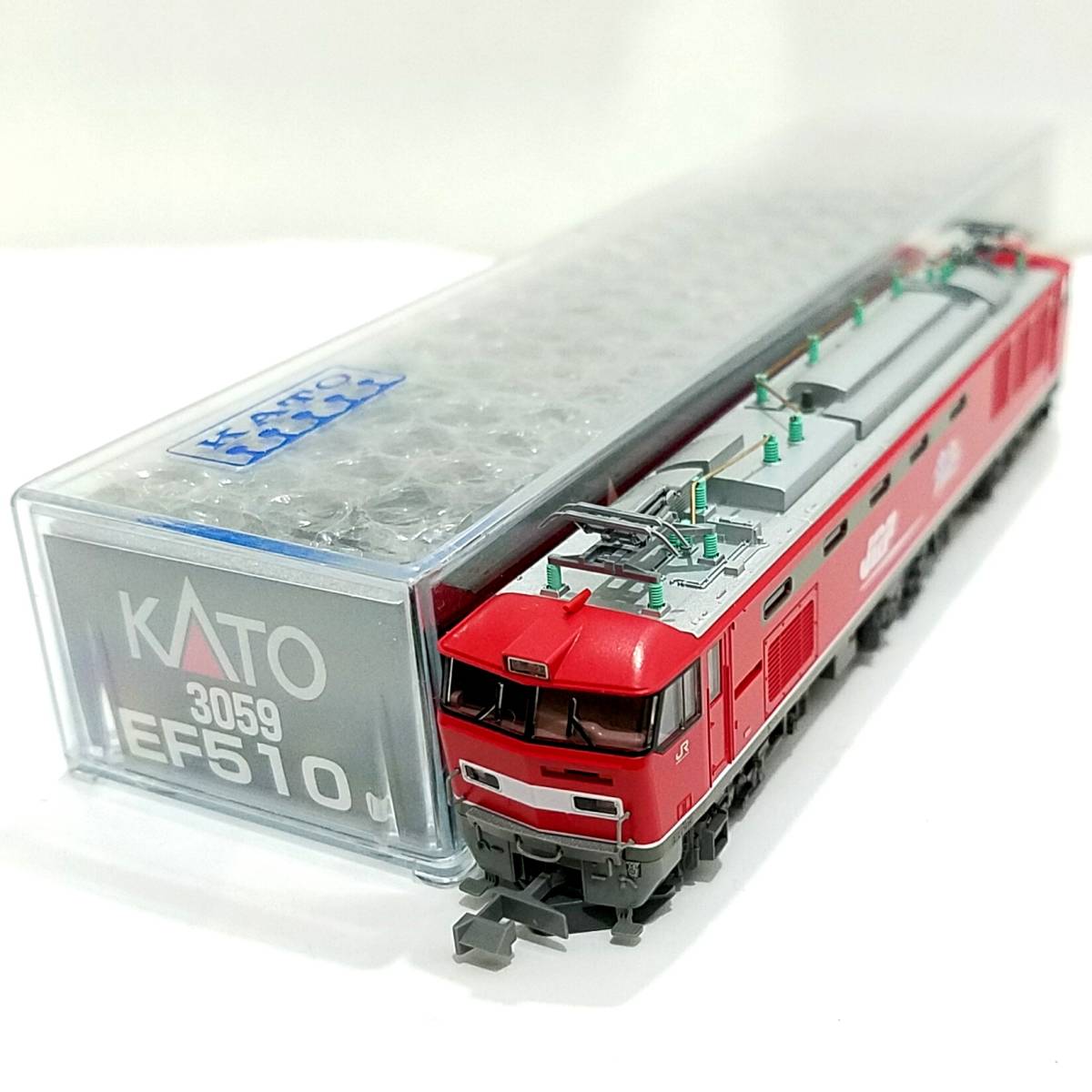 新品同様品 KATO 3059 EF510 0 JR貨物 電気機関車 「RED THUNDER」 貨物列車の牽引 レッドサンダー 赤 Nゲージ動力車カトー鉄道模型N-GAUGE_画像8