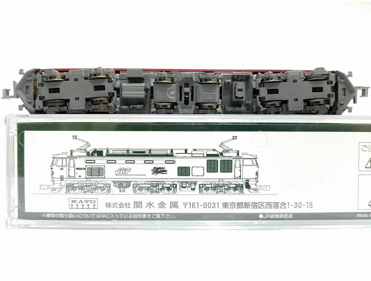 新品同様品 KATO 3059 EF510 0 JR貨物 電気機関車 「RED THUNDER」 貨物列車の牽引 レッドサンダー 赤 Nゲージ動力車カトー鉄道模型N-GAUGE_画像10