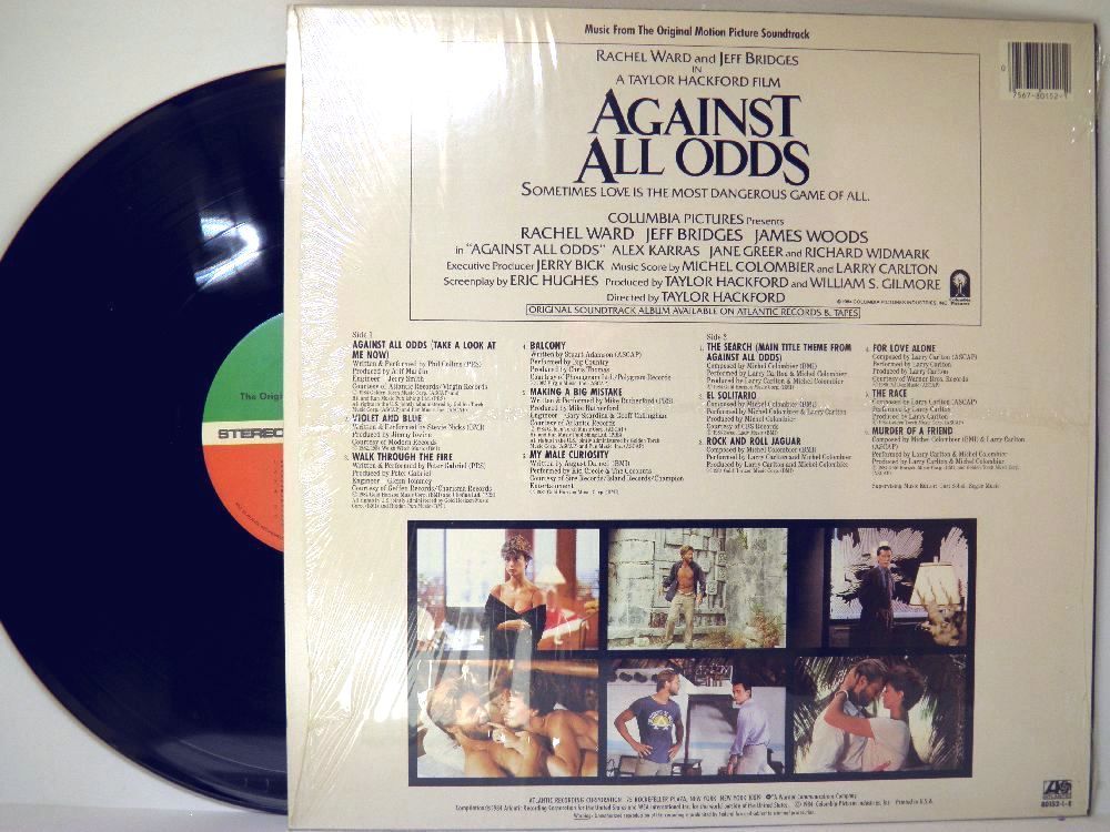 【検聴合格】1984年・美盤！美ジャケ・シュリンク＆ステッカー・USA盤フィルコリンズ「サントラ：Against All Odds カリブの熱い夜/」IILP_画像3