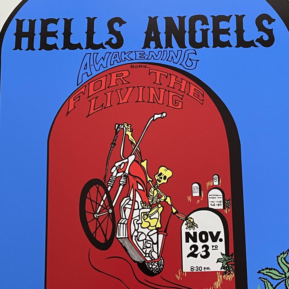 ポスター☆1970 ヘルズ・エンジェルス主催グレイトフル・デッド コンサート★Hells Angels/パン/ショベル/ヘルズエンジェルズ/チョッパー_画像2