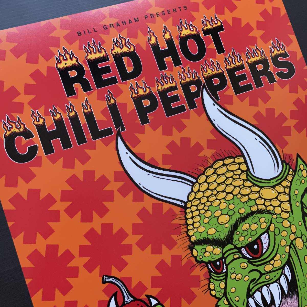  постер * красный * hot * Chile * перец z,niru горелка, жемчуг * джем 1991*Red Hot Chili Peppers/re Chile /Nirvana/Pearl Jam