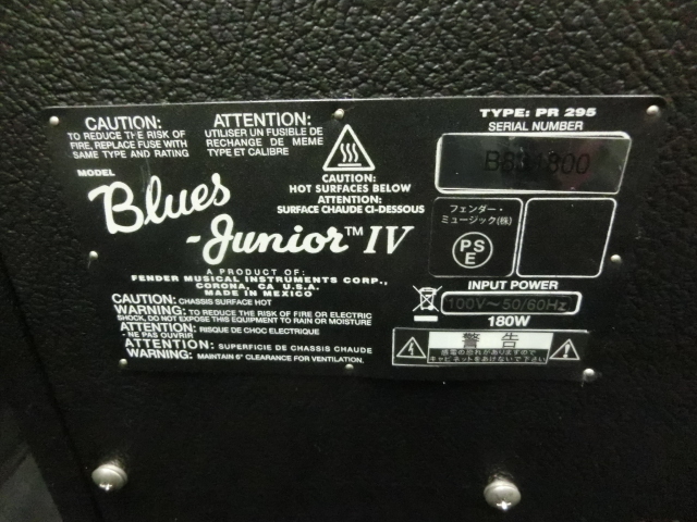美品 Fender フェンダー ギターアンプ Blues Junior IV ブルース