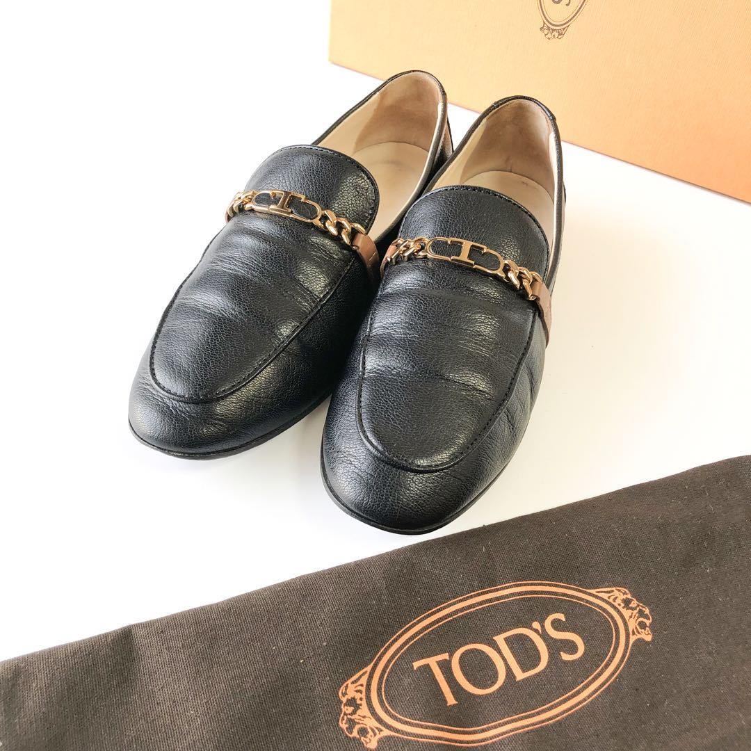 驚きの価格 TOD'S トッズ ケイト フリンジ キルト タッセル フラット