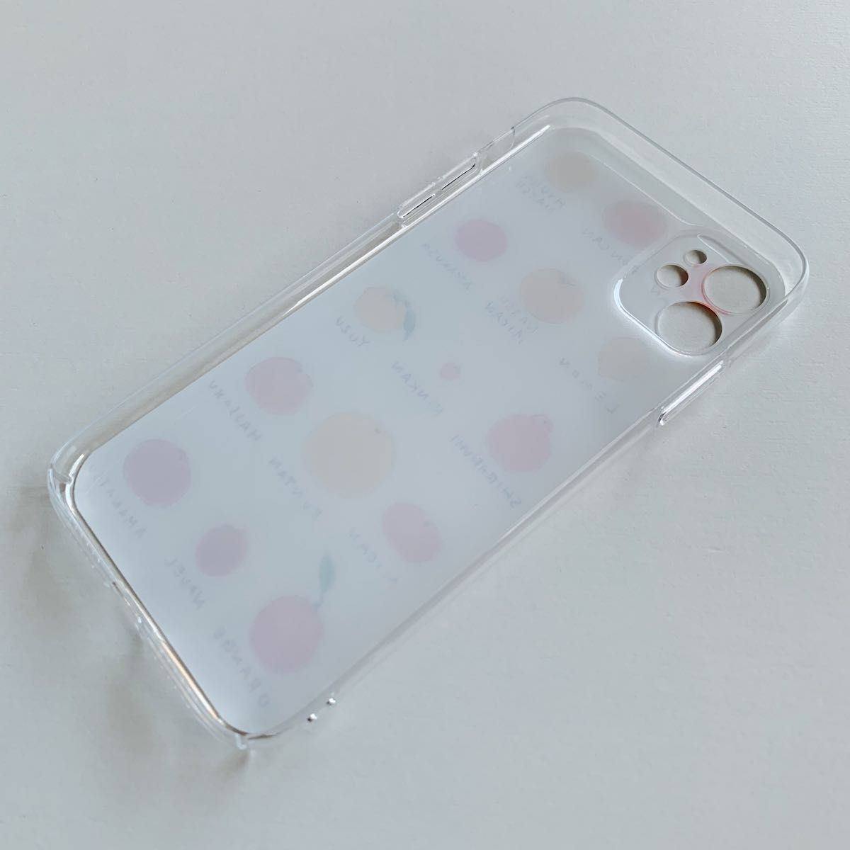 iPhone11pro スマホケース みかん 透明 韓国 クリアケース