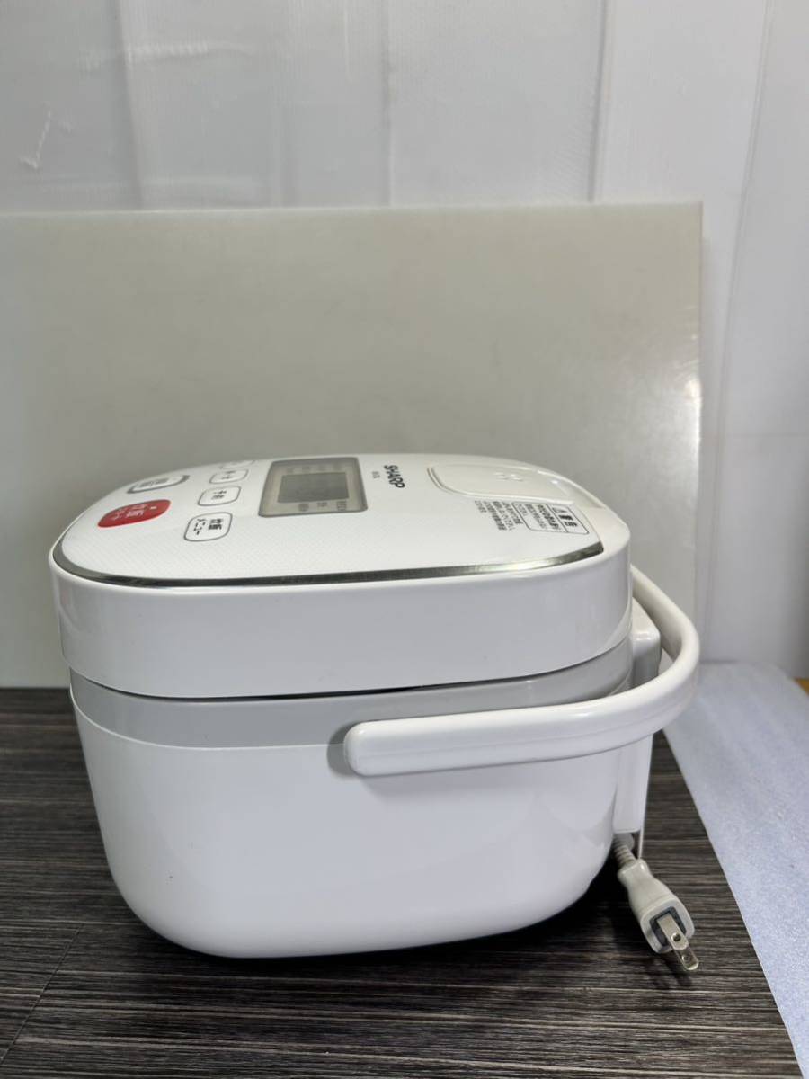 新品同然、動作美品シャープ マイコンジャー炊飯器 ホワイト KS-C5L-W No.389の画像4