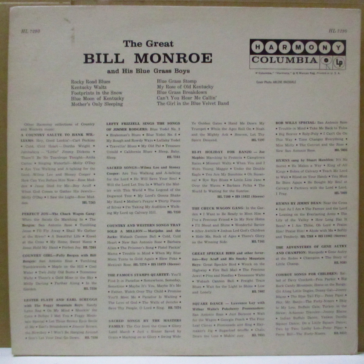 BILL MONROE & HIS BLUEGRASS BOYS -The Great (US オリジナル・モノラル LP)_画像2