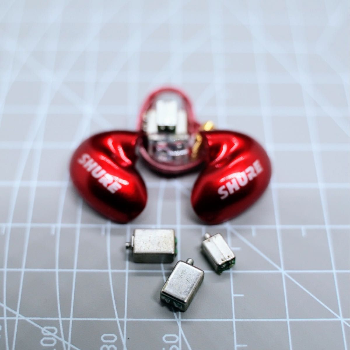 1点限定 ソウルレッド DIY SE846 純正ユニット使用-アップグレード12BA MMCX標準ジャック SHURE