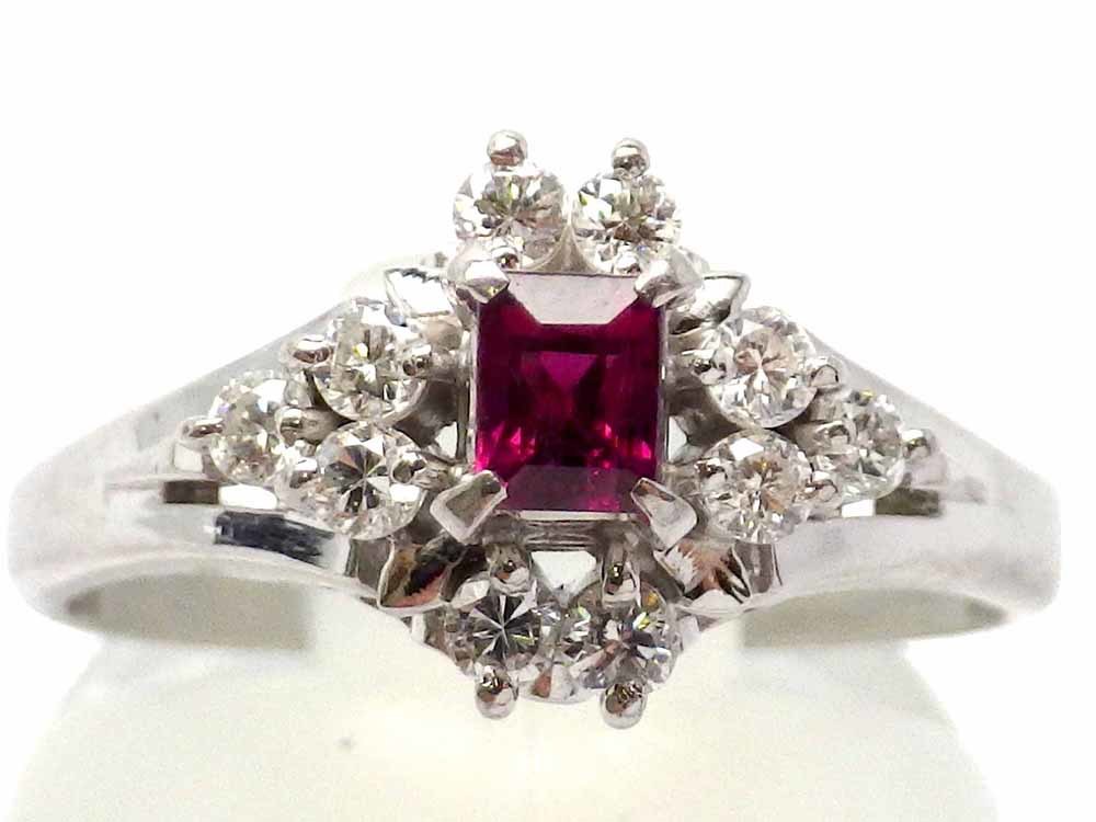 完売 ルビー ダイヤモンドリング Ring Dia0.26ct Ruby0.29ct 鑑別書