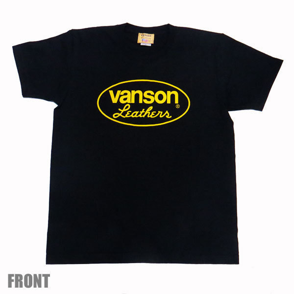 VANSON / バンソン 半袖Ｔシャツ VSS-12「YELLOW STAR」サイズXL ブラック イエロースター 別注_画像3