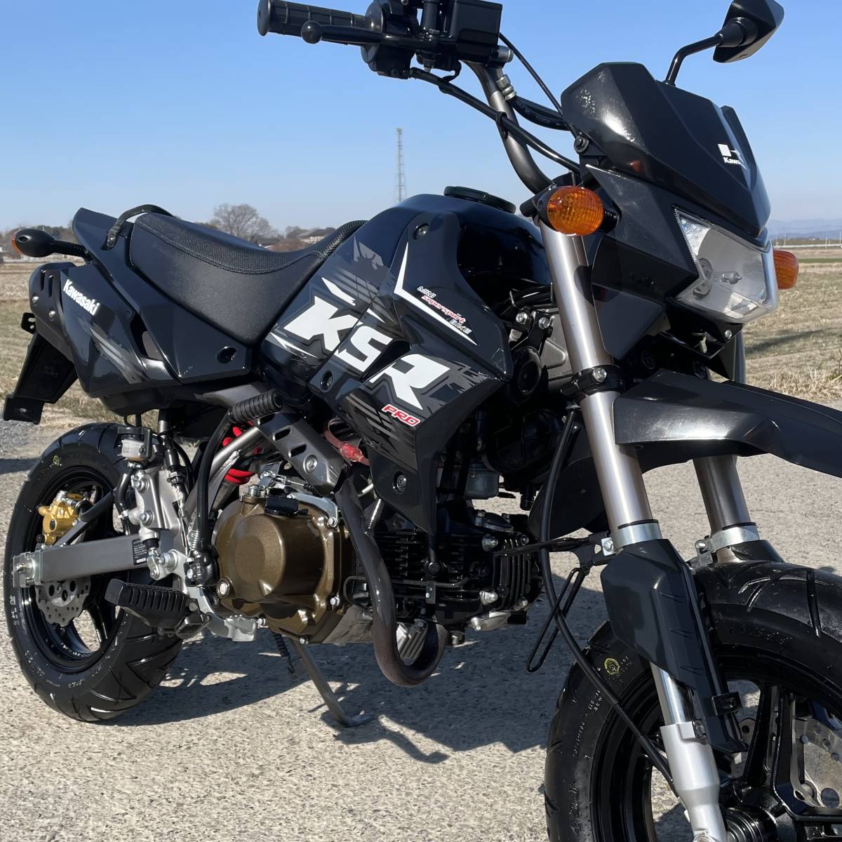 カワサキ KSR110 希少 低走行 424㎞ 実動 美車 スズキヤマハホンダ検)CB NS TZ KDX DT TDR モンキー マグナ ゴリラ JAZZ ダックス PRO _画像5