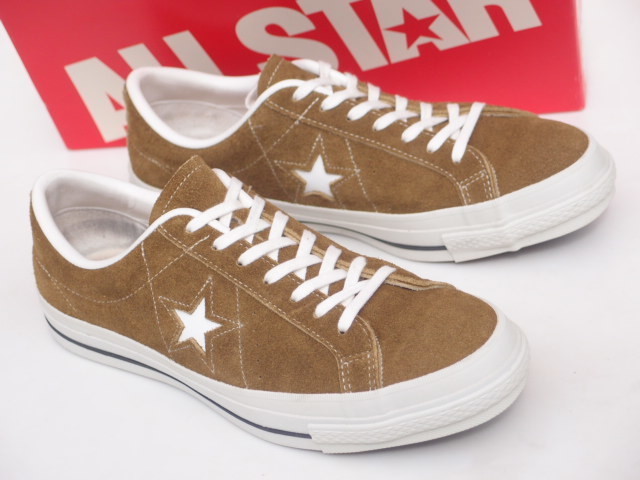 美品!! US9/27.5cm 日本製 限定 converse ワンスター J SUEDE OLIVE オリーブ MADE IN JAPAN_画像1