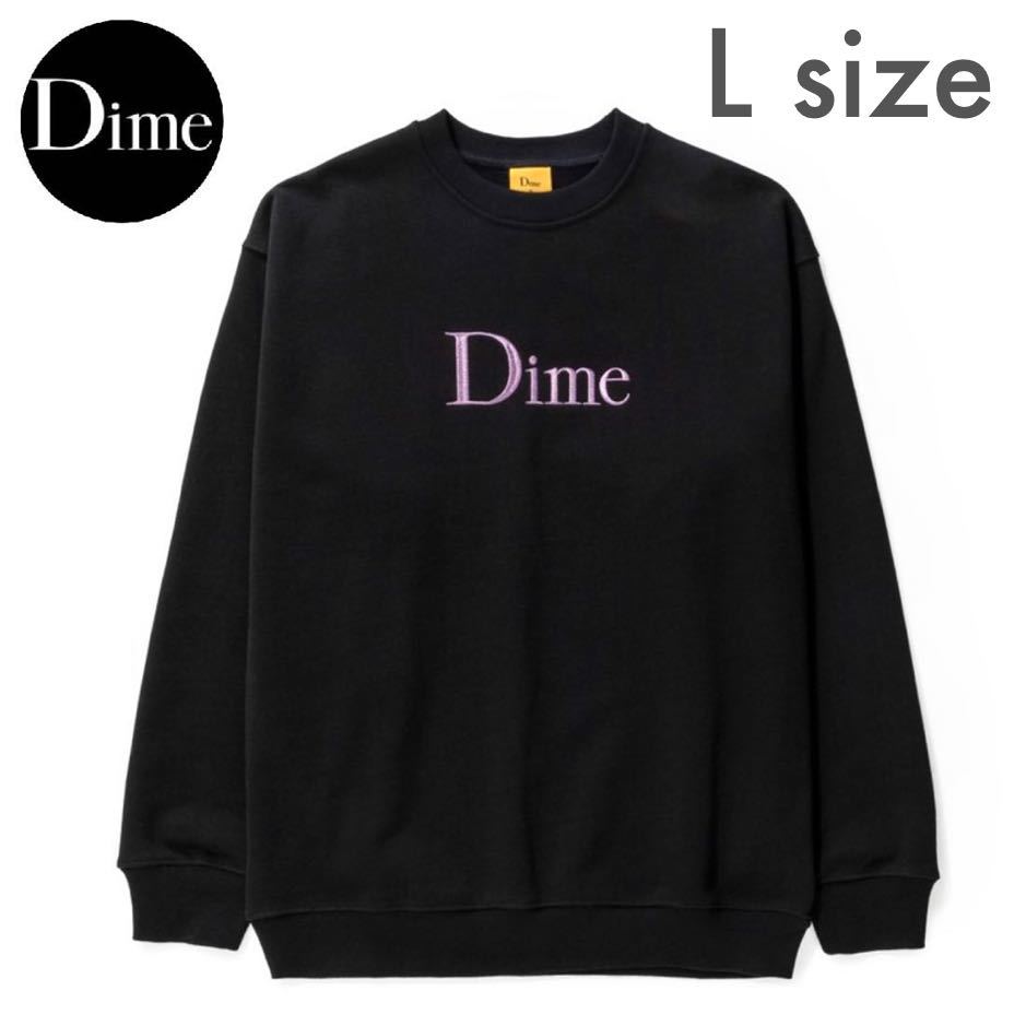 送料無料 ◇DIME Classic Lサイズ ブラック ダイム スウェット Supreme