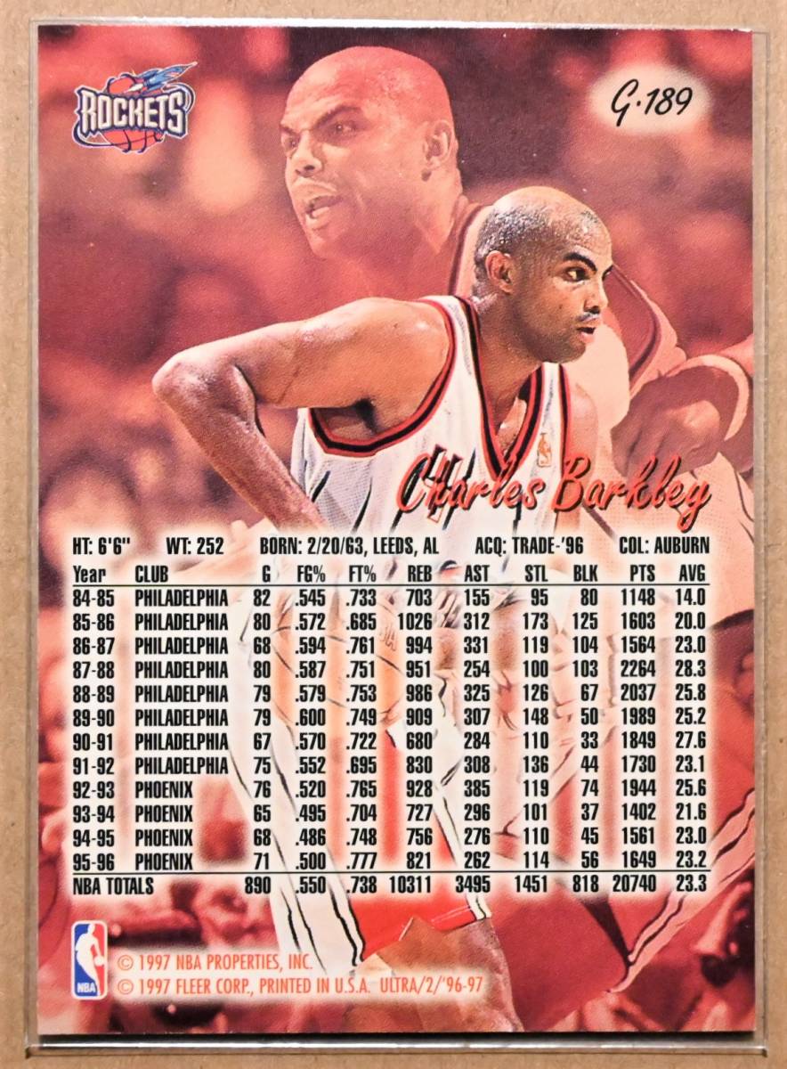 CHARLES BARKLEY (チャールズ・バークレー) 1997 FLEER ULTRA GOLD