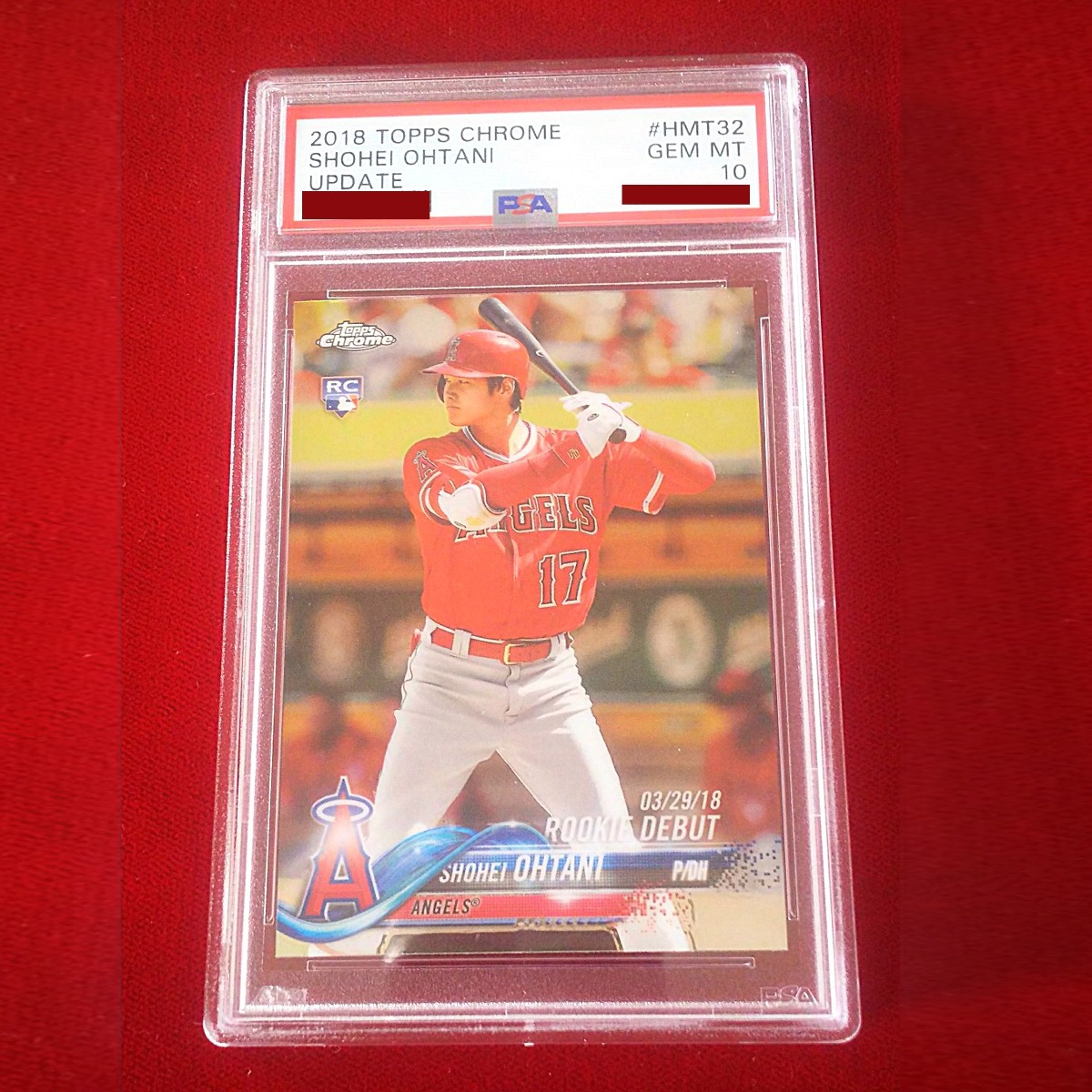 ◆SHOHEI OHTANI #17【PSA10／RC】2018 TOPPS CHROME UPDATE card#HMT32 PSA 10 GEM MT　大谷翔平 Rookie（ルーキー）カード_画像2