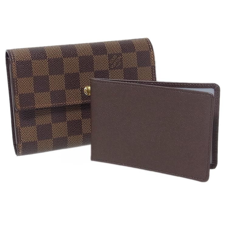ルイ・ヴィトン LOUIS VUITTON ダミエ ポルト トレゾール・エテュイ