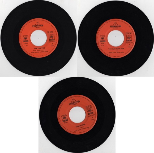 Duet Vocal / Frank Sinatra / Dinah Shore / Doris Day etc. 【国内盤 Vocal 7" Single】 CBS Sony Promo Copy 3枚セット（1982年） の画像3