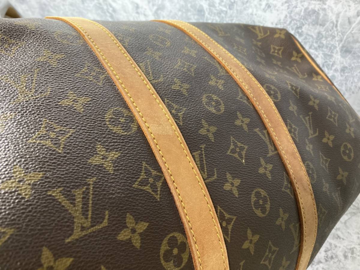 鈴吉11 1円オークション LOUIS VUITTON ルイヴィトン モノグラム キーポル45 全幅45cm トラベルバッグ 旅行鞄 ボストンバッグ 現状品