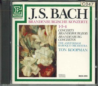 CD Ton Koopman Bach Brandenburgische Konzerte 1-3-4 RECD2818 ERATO /00110_画像1