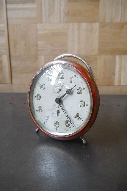 アンティーク フランス カッパー製 置き時計 ウォッチ 手巻き クロック
