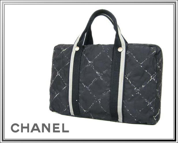 ☆CHANEL/シャネル 旧トラベルライン ビジネスバッグ/ハンドバッグ 黒送料税込み！_画像1