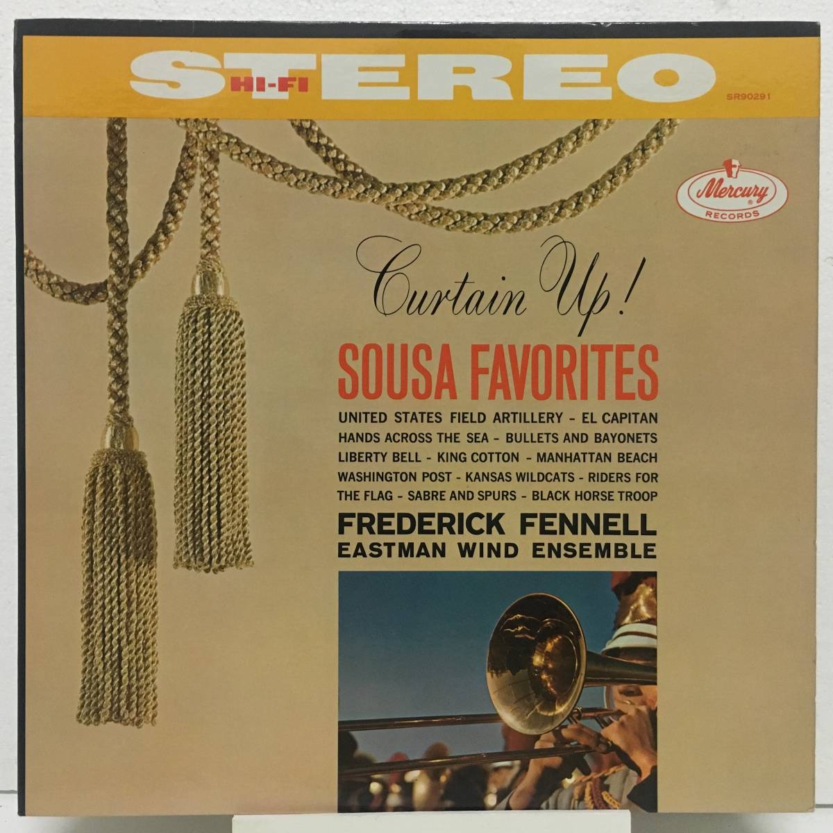 *CURTAIN UP! / SOUSA FAVORITES / FREDERICK FENNELL * MERCURY rice deep groove 