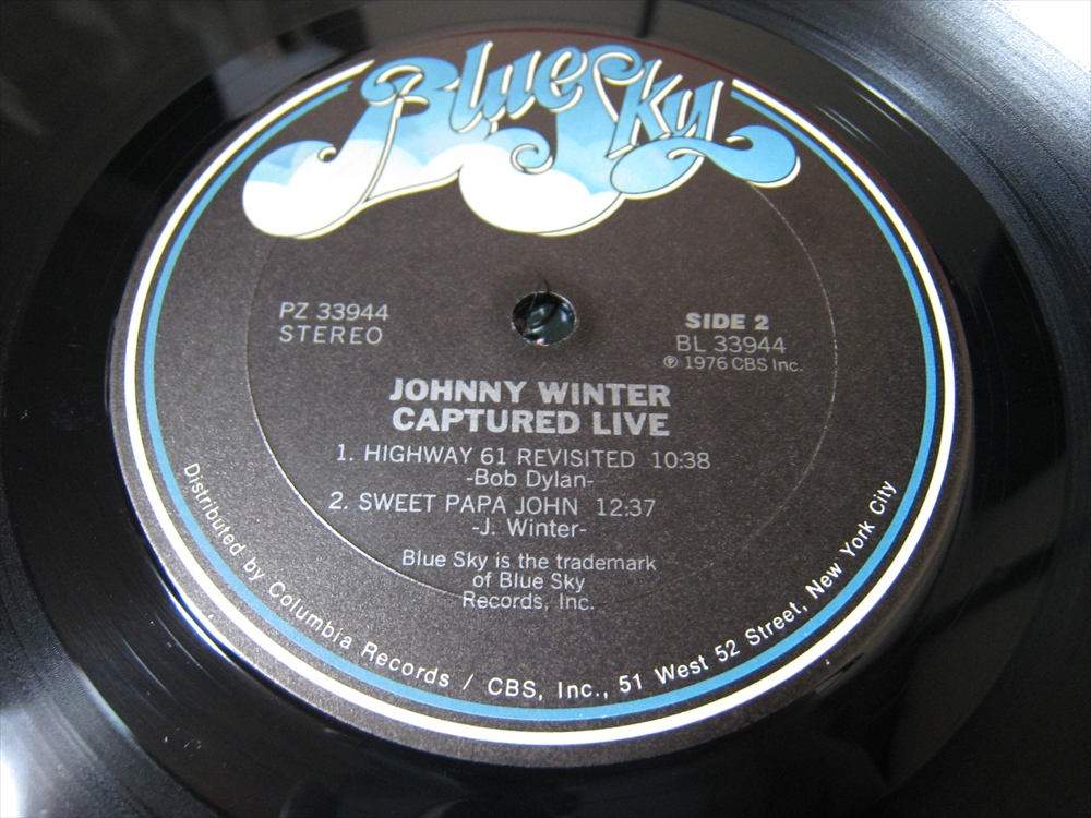 【LP】 JOHNNY WINTER / ●プロモ● CAPTURED LIVE US盤 ジョニー・ウインター 狂乱のライブ_画像9