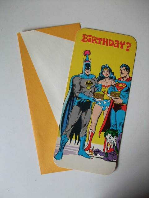 1978年 Superman / Batman / Wonder Woman / Joker / バースデイカード DC Comic 当時物　未使用品　スーパーマン /バットマン/オリジナル_画像5