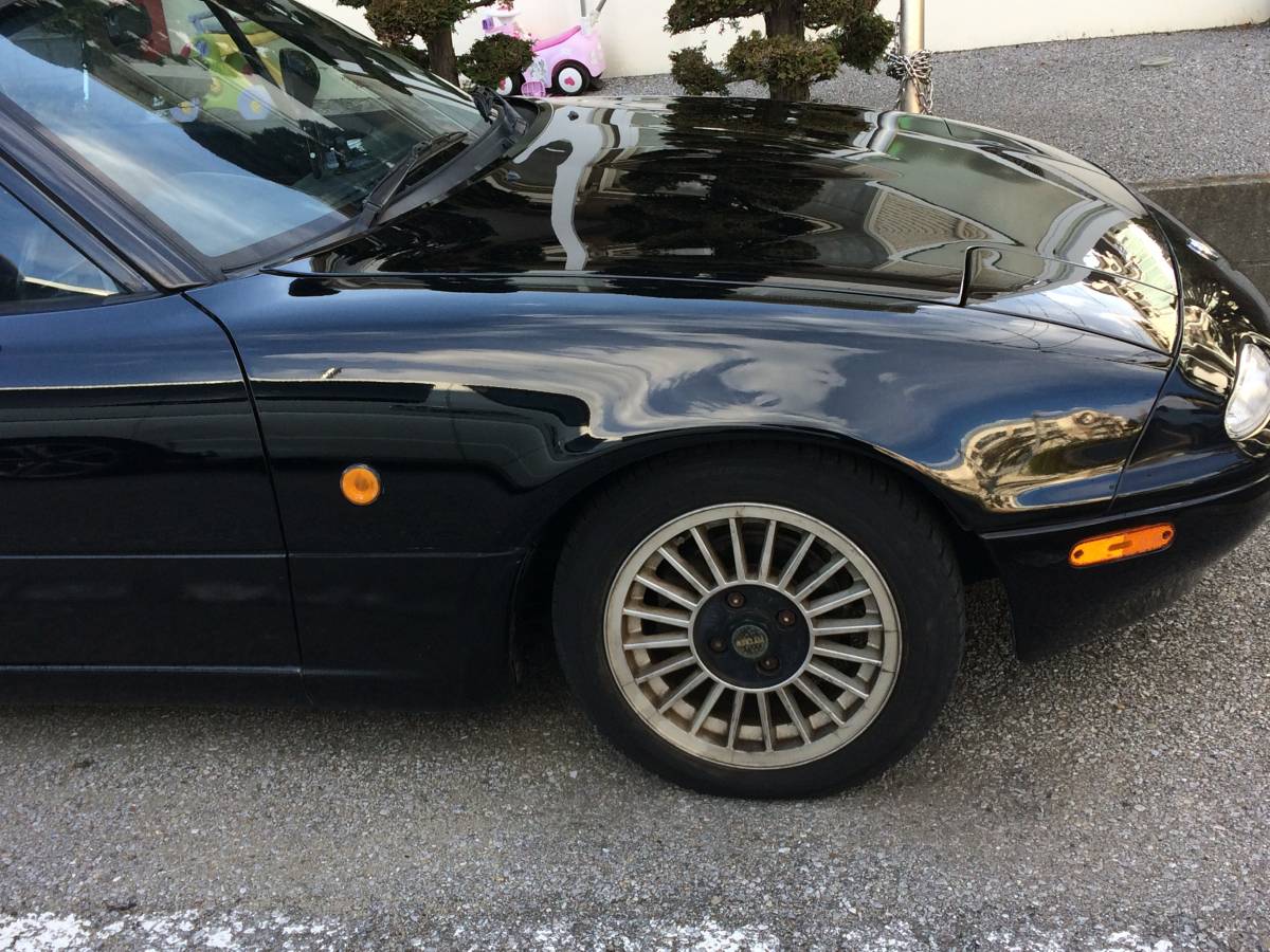 NA-6CE Eunos Roadster vehicle inspection "shaken" 19 year 2 to month garage style non-genuin muffler fuel lid after market brake disk seat anko pulling out etc. 