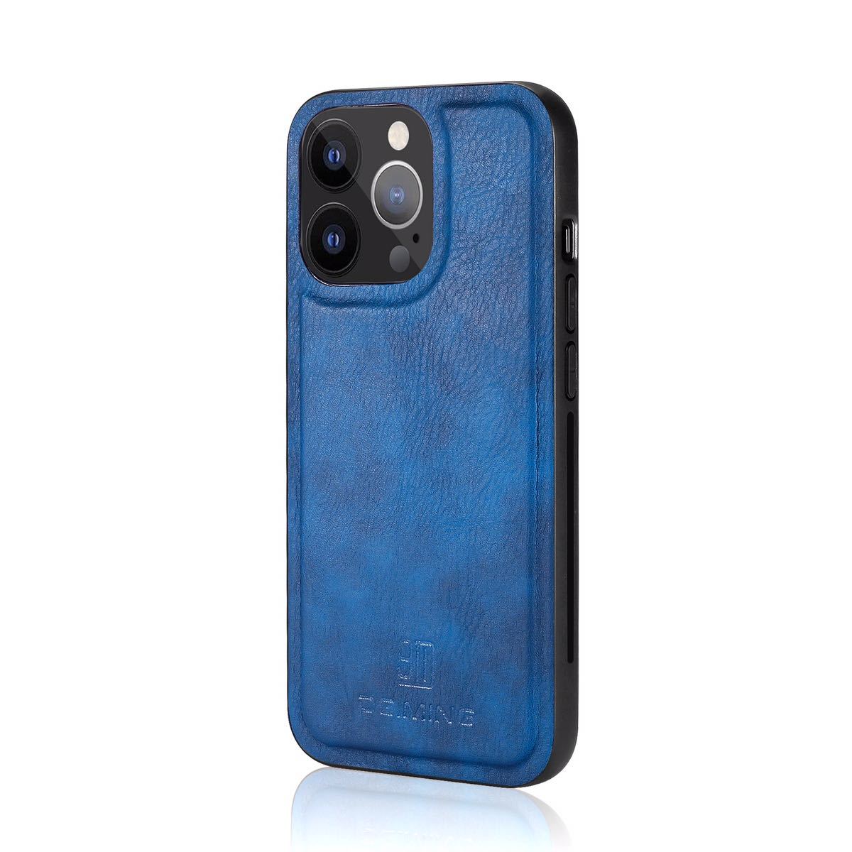 iPhone 13 pro max leather case iPhone 13 Pro Max case iPhone13 pro maxka Barker do storage removed possibility notebook type blue 