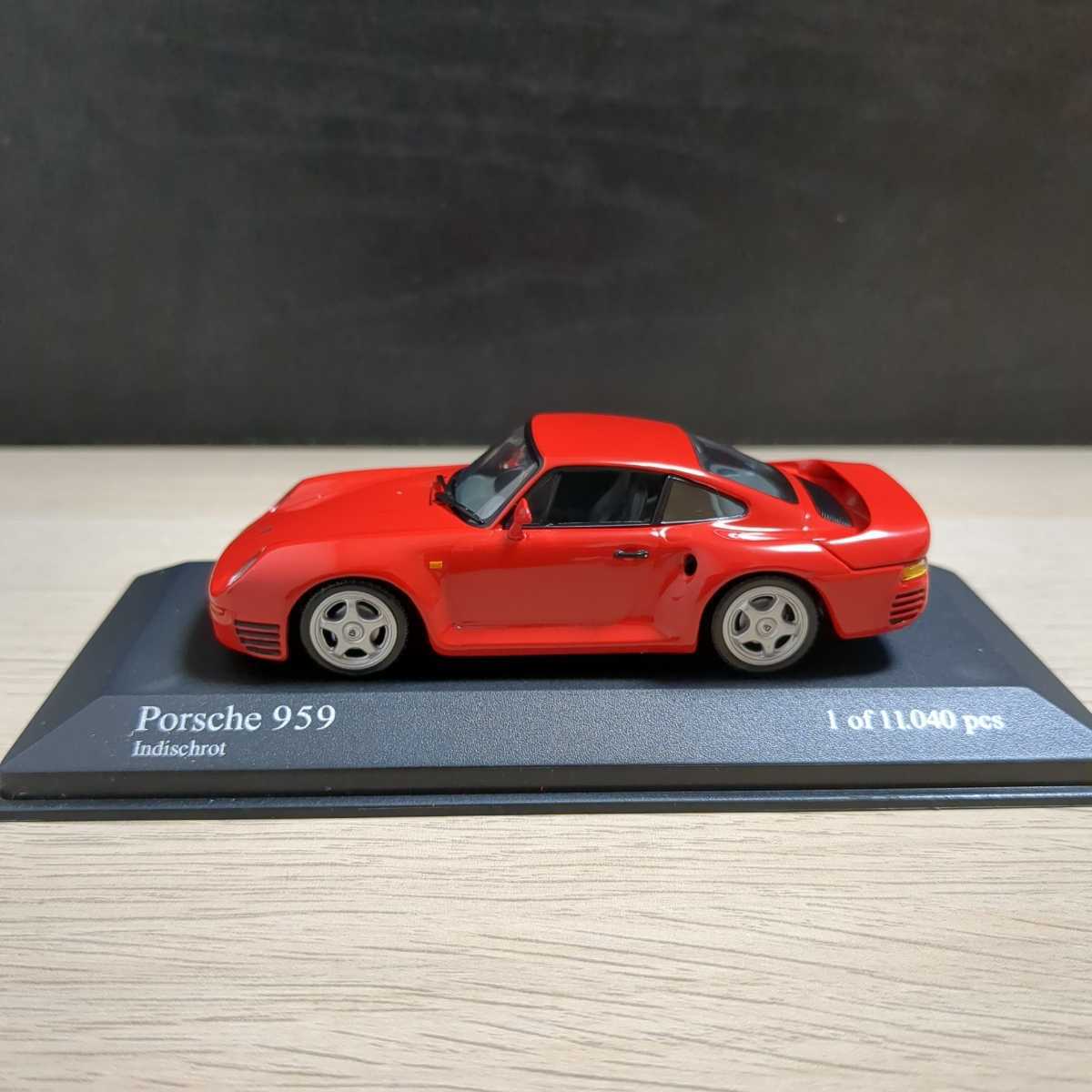 1/43 Porsche 959（ポルシェ）1987 Red（レッド、赤）MINICHAMPS（ミニチャンプス）_画像1