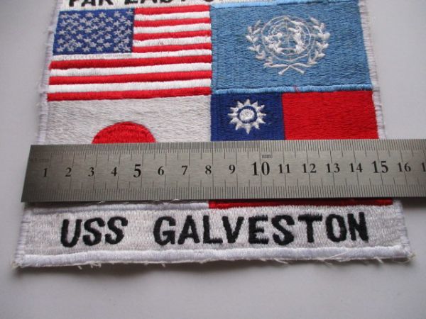 【送料無料】アメリカ海軍USS GALVESTON FAR EAST CRUISE 63-4パッチ横振り刺繍ワッペン/トップガンpatchネイビーNAVY米海軍USN米軍G-1 M62_画像9