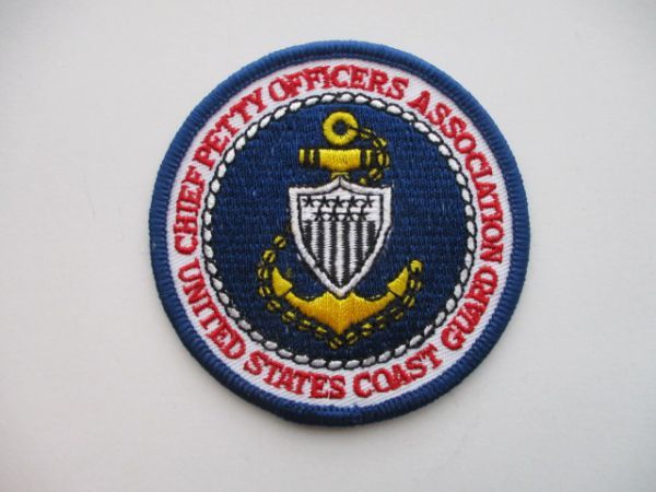 【送料無料】アメリカ沿岸警備隊CHIEF PETTY OFFICERS ASSOCIATION パッチ ワッペン/patchコーストガードUSCG米陸軍US Coast Guard米軍 M60の画像1