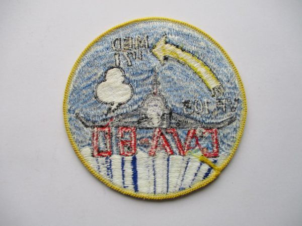 【送料無料】アメリカ海軍CVA-60パッチVF103 MED'71ワッペン/スラッガーズ手振り刺繍USS空母patchネイビーNAVY米海軍USN米軍ミリタリー M66_画像5