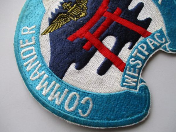 【送料無料】アメリカ海軍COMMANDER FLEET AIR WESTPACパッチCFWP横振り刺繍ワッペン/富士山patchネイビー厚木NAVY米海軍USN米軍US鳥居 M66_画像2