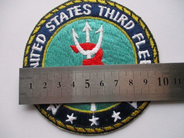 【送料無料】アメリカ海軍UNITED STATES THIRD FLEET第3艦隊パッチ横振り刺繍ワッペン/patchネイビーNAVY米海軍USN米軍USミリタリー M67_画像8