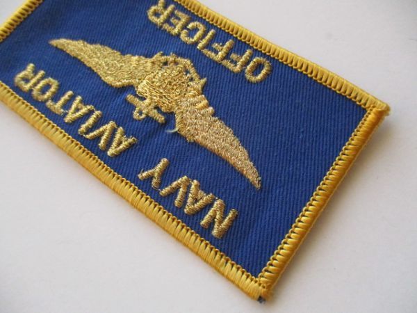 【送料無料】アメリカ海軍NAVY AVIATOR OFFICERワッペン/飛行将校ネームpatchパッチPILOT NAME TAGネイビーNAVY米海軍タグUSN米軍US M68_画像4