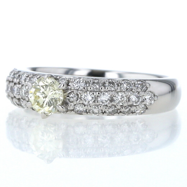 Pt900 プラチナ リング ダイヤモンド0.382ct 0.58ct ラウンド 甲丸