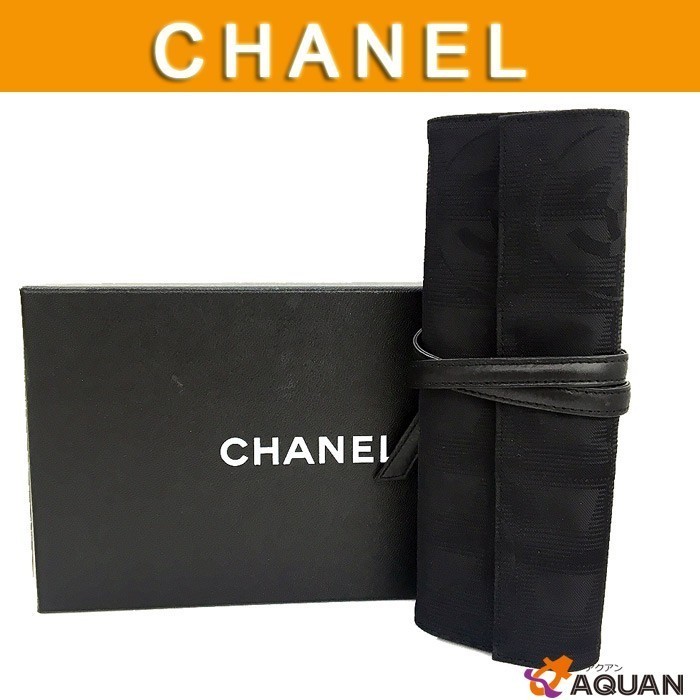 CHANEL シャネル ニュートラベルライン ポーチ ジュエリーケース 小物入れ アクセサリーケース ブラック 未使用 aq5865の画像1