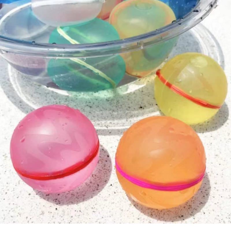 スプラッシュボール ３個セット 再利用出来る水風船 おふろのおもちゃ
