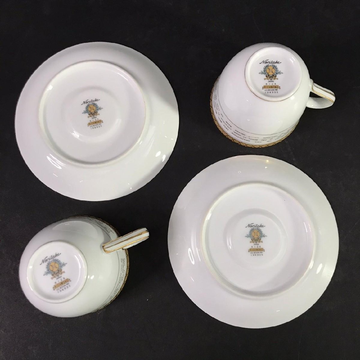 FG0126-53-3-4 Noritake ノリタケ カップ＆ソーサー 洋食器 金彩 コンドル W16cm(ソーサー) 口径9cm H7.5cm(カップ) 140サイズ_画像8