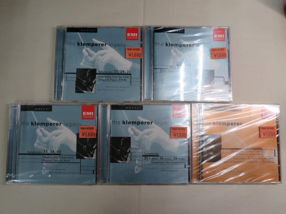 緑1｜新品未開封！★ CD(5枚セット) / EMI CLASSICS ★「The Klemperer Legacy」Mozartモーツァルト：交響曲 25,29,31,39&41,33,34&40ほか