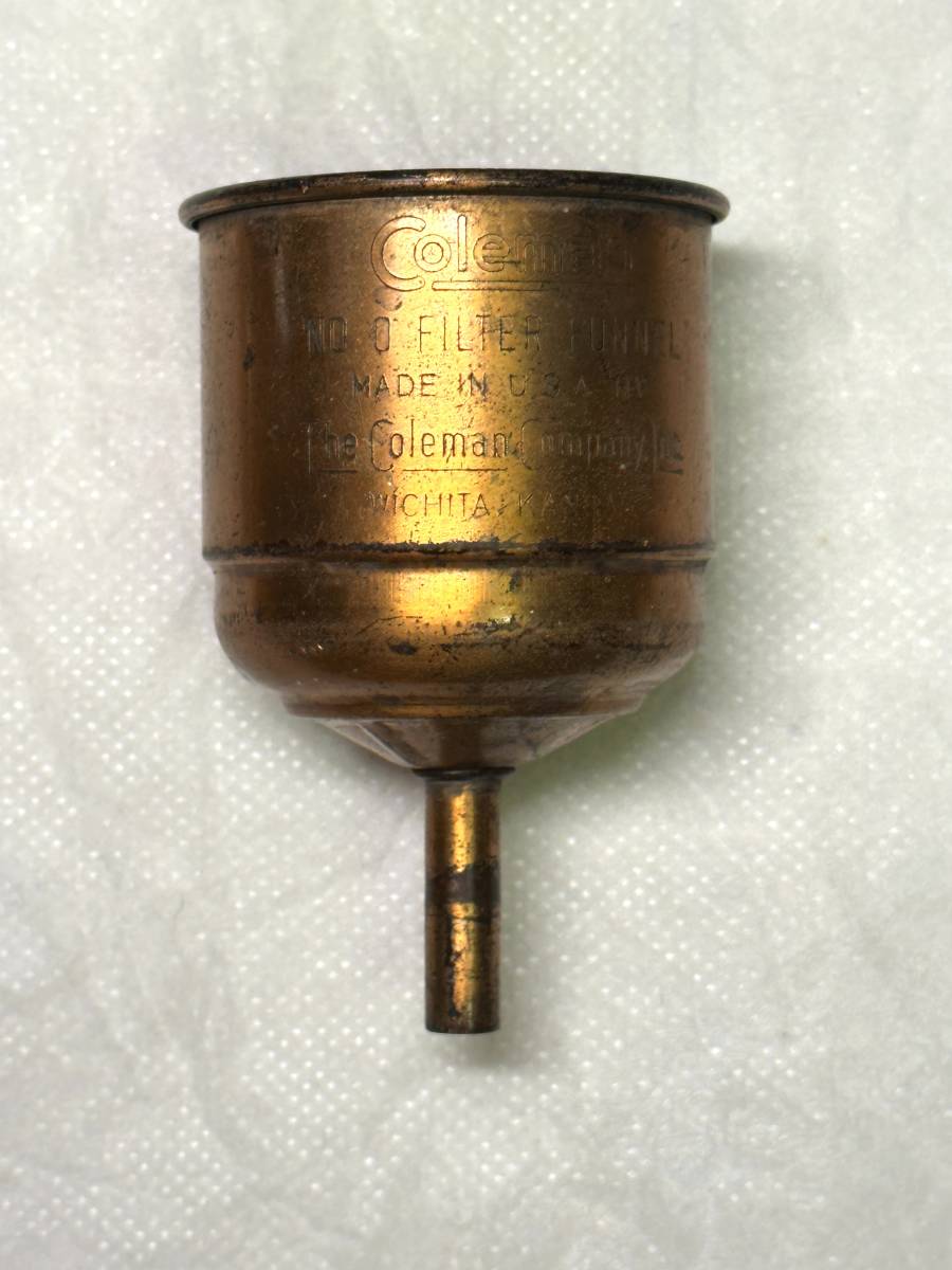  Coleman 1940 period Vintage copper funnel sponge filter attaching Coleman No.0 Filter Funnel copper made 221122JN2428D