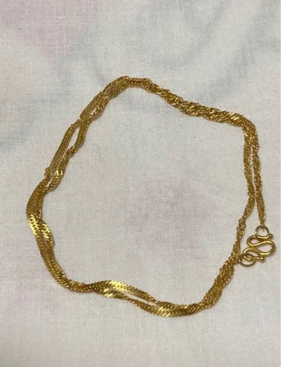 玄関先迄納品 イエローゴールド 18K チェーンネックレス 24k チェーン