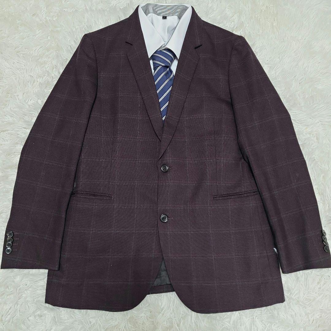 ヤフオク! - 【最上級】ポールスミス チェック ボルドー スーツ セット...