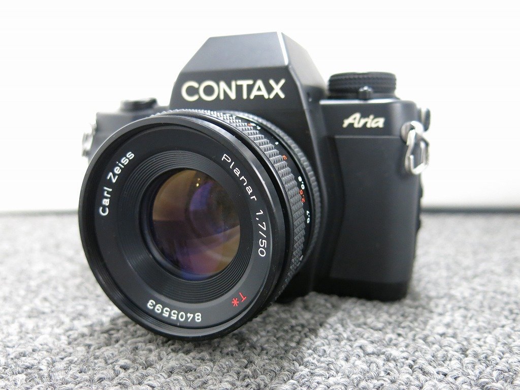 コンタックス CONTAX フィルム一眼レフカメラ Aria + Carl Zeiss Planar T* 1.7/50 MMJ