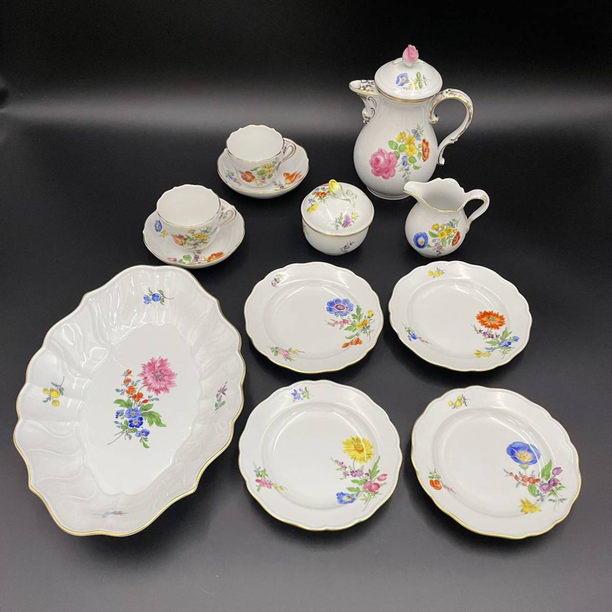 四つ花 ◇ MEISSEN ◇ マイセン ◇ ベーシックフラワー 金彩 一級品