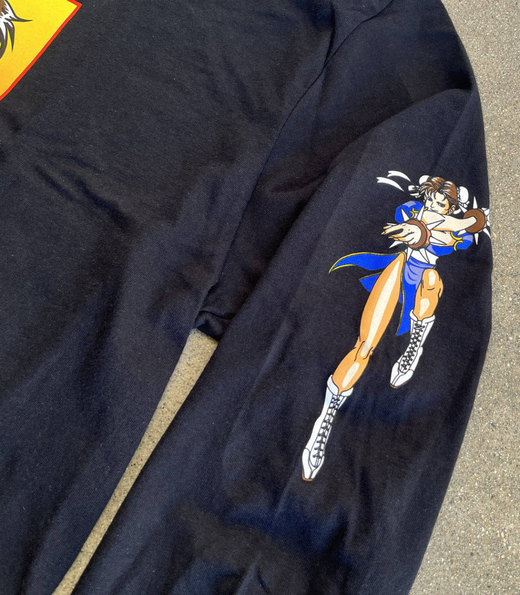新品 XXL chun li LONG SLEEVE t-shirt長袖Tシャツ黒 Hook-Ups 新品 XXL chun li LONG SLEEVE t-shirt長袖Tシャツ黒 Hook-Ups